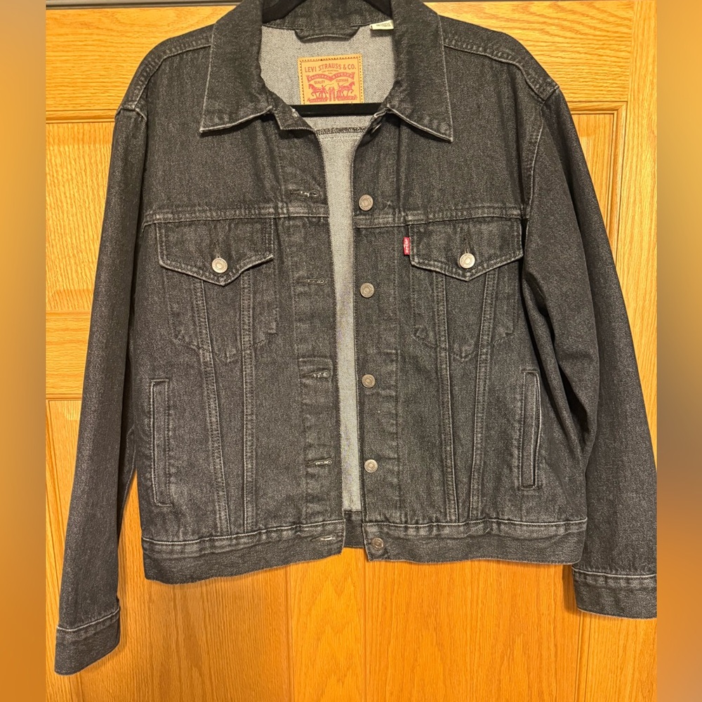 Levi’s Black Denim Fringe Back Jacket